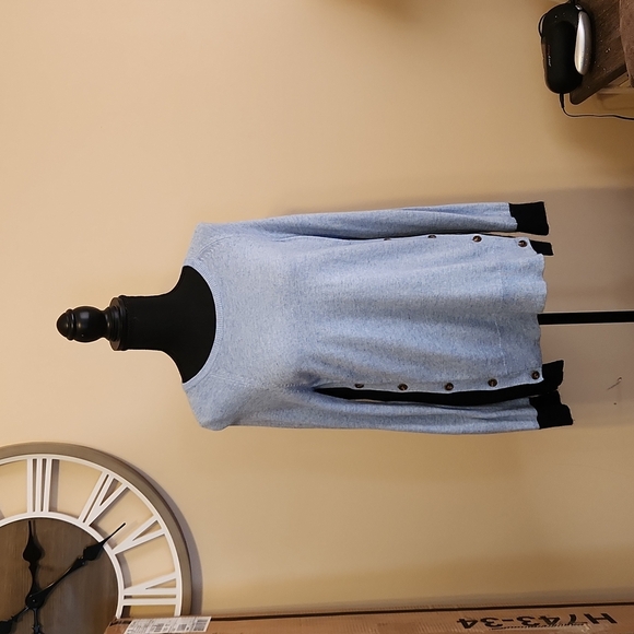 J. Crew Two Toned Sweater w/ Reinforced Elbows and Side Buttons - Picture 1 of 6